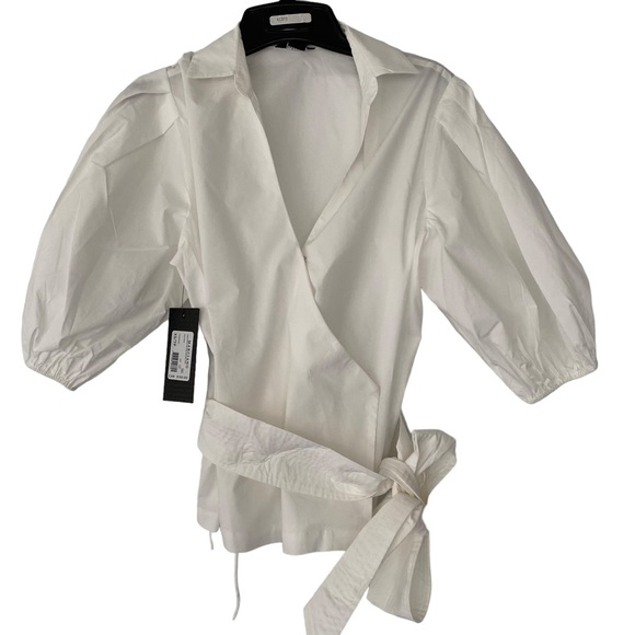 Marciano White Poplin Blouse - Size XS - Picture 5 of 9